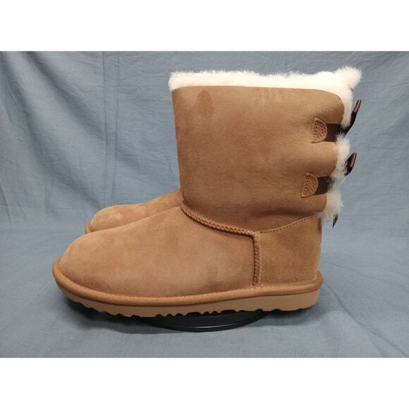 UGG Australia Girls K Bailey Bow II Chestnut Slip- On Boots Size 6 NEW IN BOX! - Picture 5 of 13